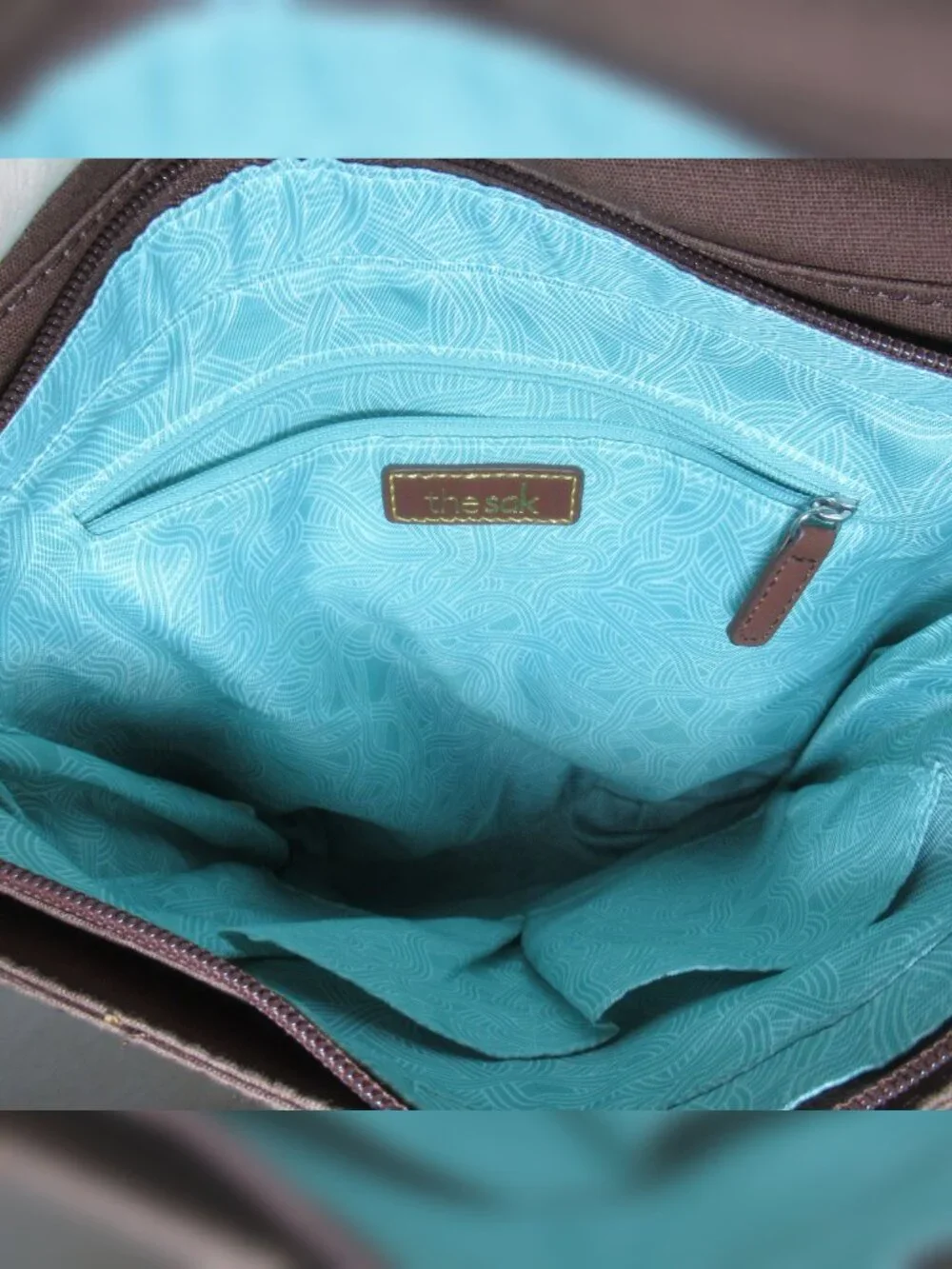 The Sak Ventura Convertible Leather Satchel Backpack Brown Blue | OS
